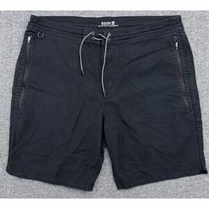 Roark Shorts Mens 36 Black Layover Traveler Drawstring‎ Zip Pockets Stretch